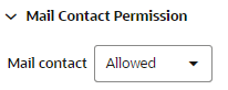 This figure shows the Mail Contact Permission