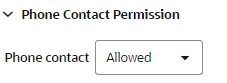 This figure shows the Phone Contact Permission