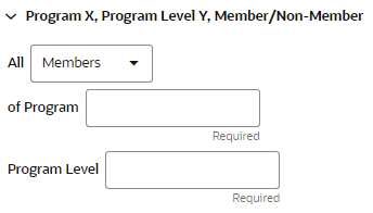 This figure shows the Program X, Program Level Y, Member/Non-Member