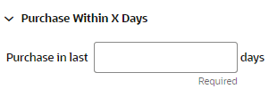 This figure shows the Purchase Within X Days