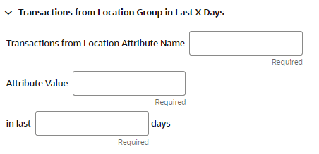 This figure shows the Transactions from Location Group in Last X Days