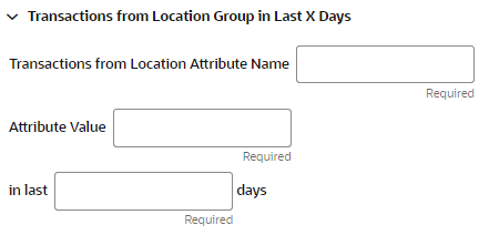 This figure shows the Transaction from Location Group in Last X Days