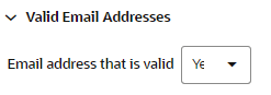 This figure shows the Valid Email Addresses