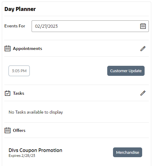 This figure shows the Day Planner.