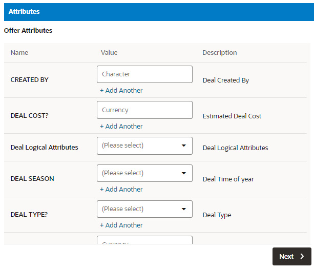 This figure shows the Attributes Tab