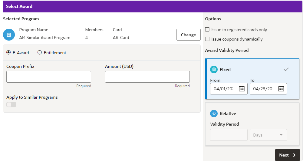 This figure shows the Apply to Similar Programs