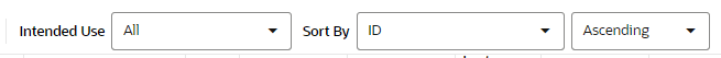 This figure shows the Filtering and Sorting Options