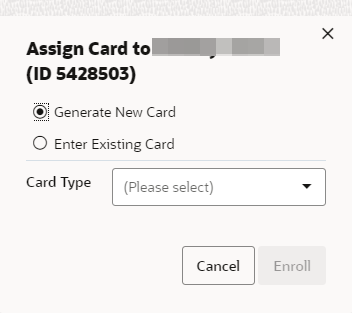 This figure shows the Assign Card to Customer