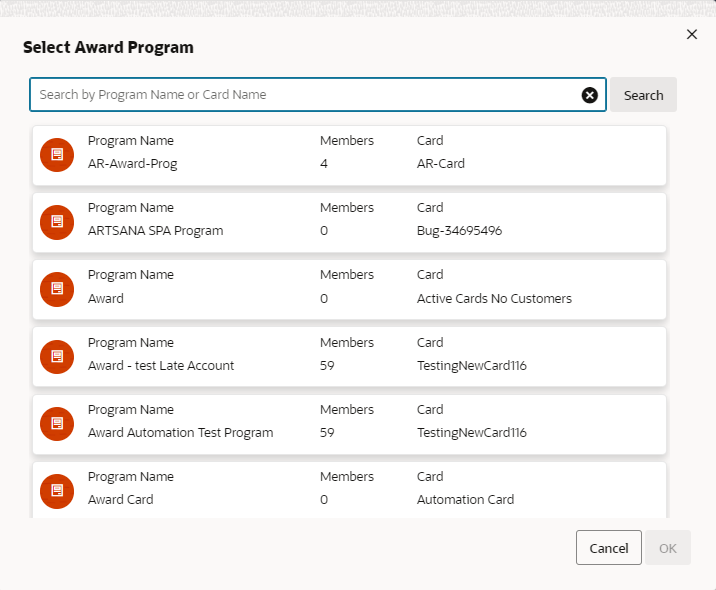 This figure shows the Select Award Program