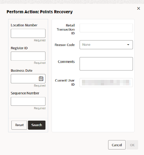 Perform Action: Points Recovery