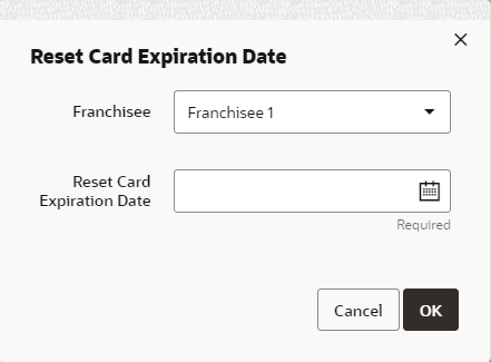 Reset Card Expiration Date Window