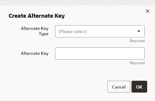 This figure shows the Create Alternate Key
