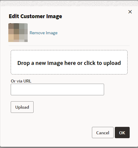 This figure shows the Edit Customer Image