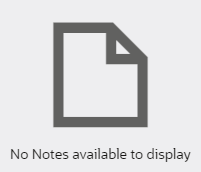 This figure shows the No Notes Available message