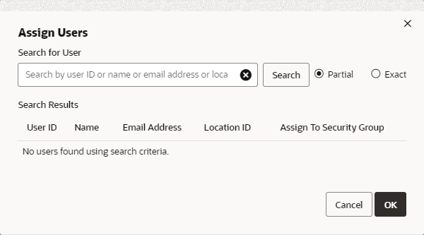 This figure shows the Assign Users