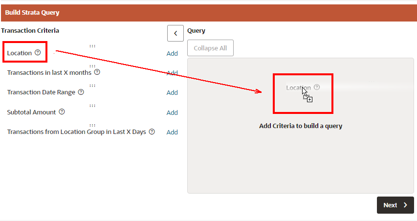 This figure shows Adding Query to Criteria