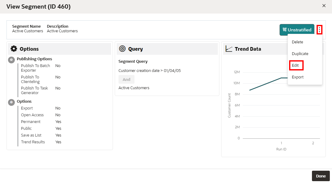 This figure shows the View Segment/Personal List - Edit.