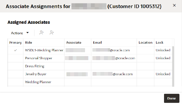This figure shows the Associate Assignment