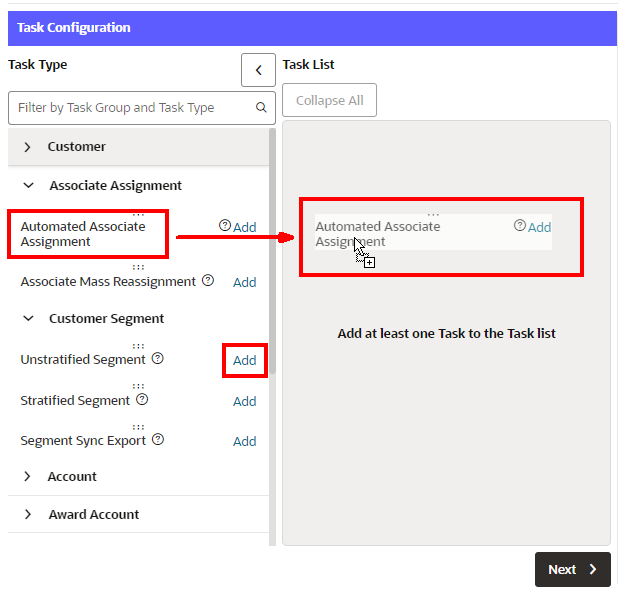 Adding Task Types to Task List