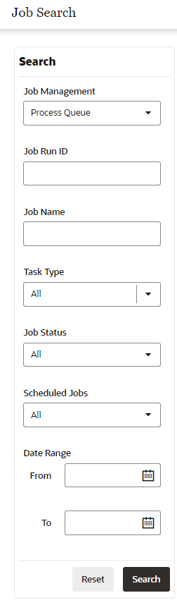 Job Advanced Search - Process Queue Job Advanced Search - Process Queue