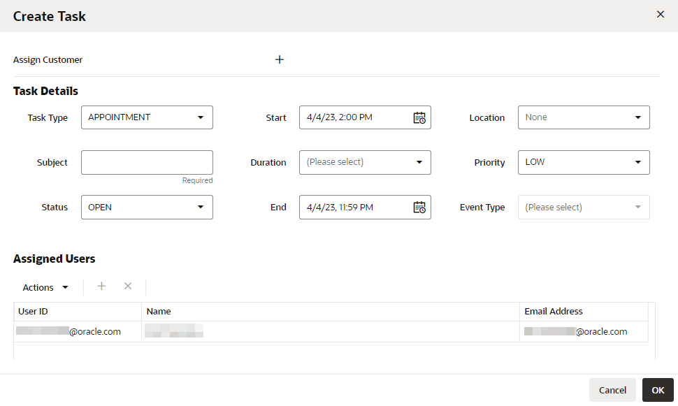 This figure shows the Edit Assigned Customer