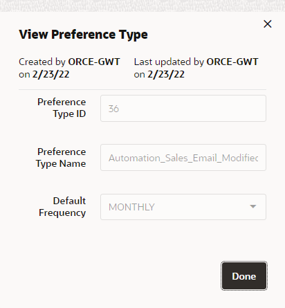 This figure shows the View Preference Type