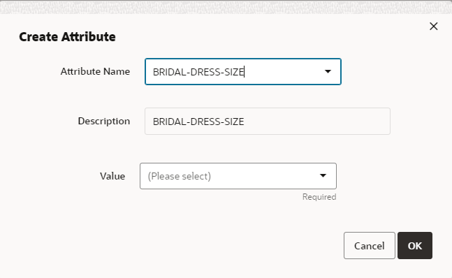 This figure shows the Create Attributes dialog