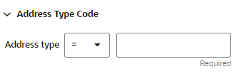 This figure shows the Address Type Code This figure shows the Address Type Code