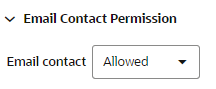This figure shows the Email Contact Permission This figure shows the Email Contact Permission