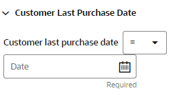 This figure shows the Customer Last Purchase Date This figure shows the Customer Last Purchase Date