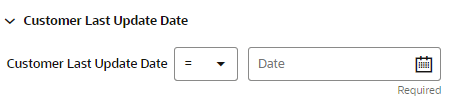 This figure shows the Customer Last Update Date This figure shows the Customer Last Update Date