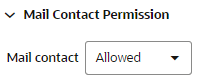 This figure shows the Mail Contact Permission This figure shows the Mail Contact Permission