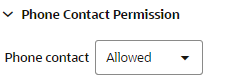 This figure shows the Phone Contact Permission This figure shows the Phone Contact Permission