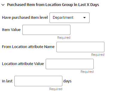 This figure shows the Purchase Item from Location Group in Last X Days This figure shows the Purchase Item from Location Group in Last X Days