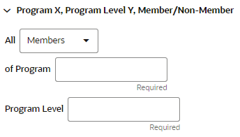 This figure shows the Program X, Program Level Y, Member/Non-Member This figure shows the Program X, Program Level Y, Member/Non-Member