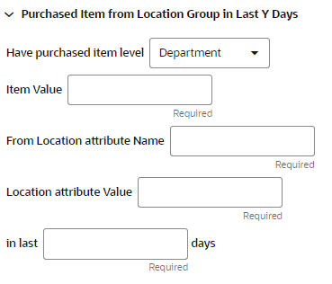 This figure shows the Purchased Item from Location Group in Last Y Days. This figure shows the Purchased Item from Location Group in Last Y Days.