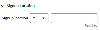 This figure shows the Signup Location This figure shows the Signup Location