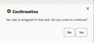 This figure shows the Confirmation message