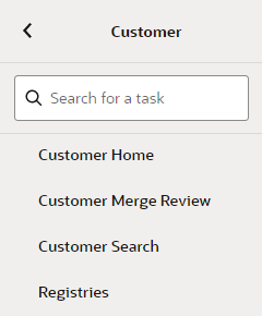 This figure is the Customer Task list. This figure is the Customer Task list.