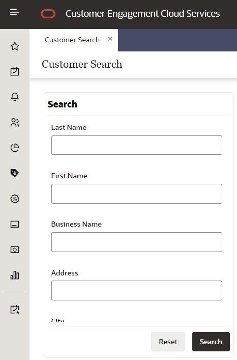 This figure shows the Customer Search. This figure shows the Customer Search.