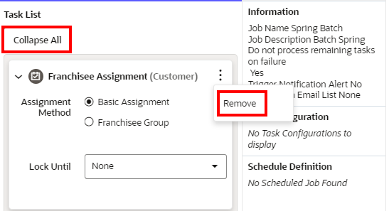 Task List Options