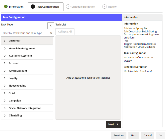 Task Configuration