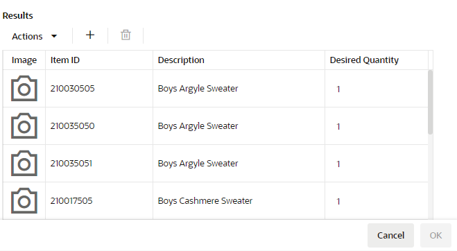 This figure shows the Search Results