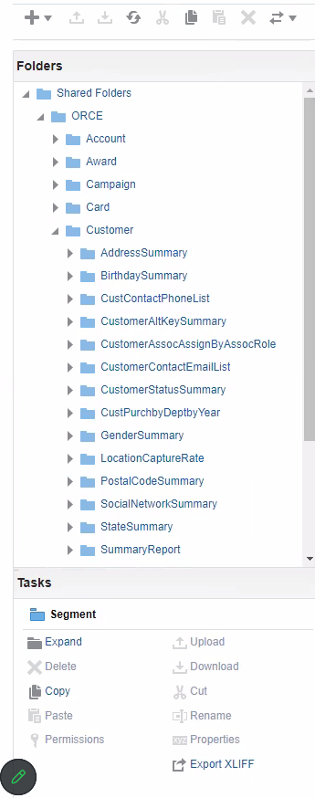 This figure shows the Report List This figure shows the Report List
