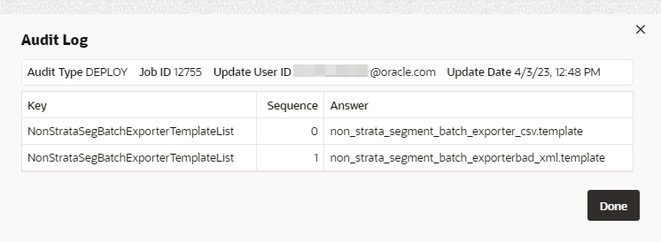 Audit Log - Example