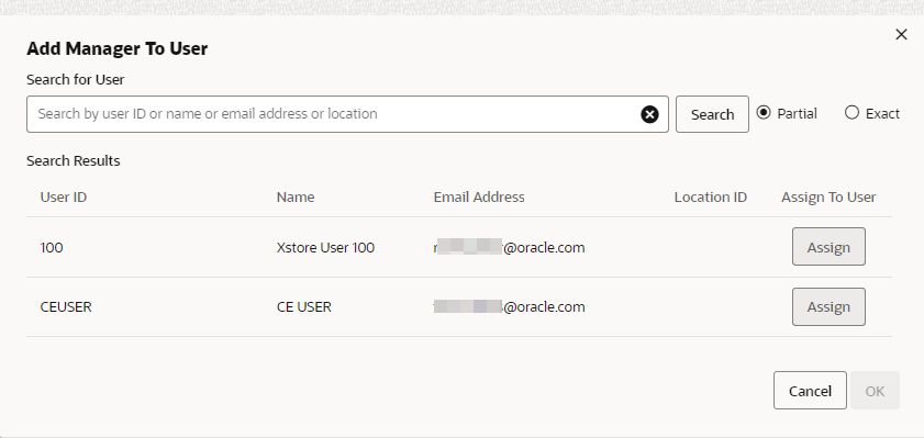 This figure shows the Search Results Grid