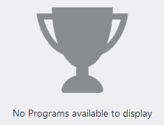 This figure shows the No Programs Assigned message