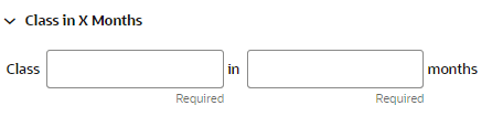 This figure shows the Class in X Months