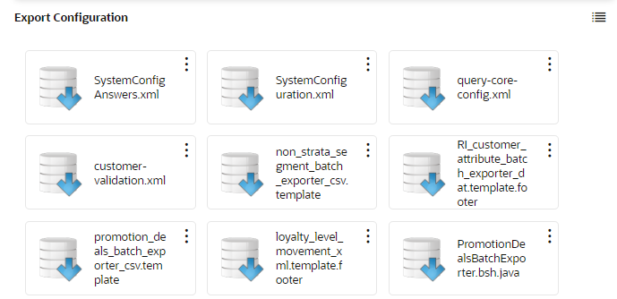 Export Configuration
