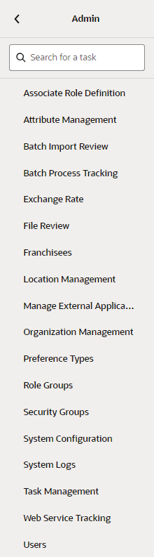 Admin Task List